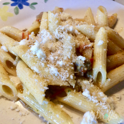 Penne Con Sugo Di Salsiccia E Spinaci