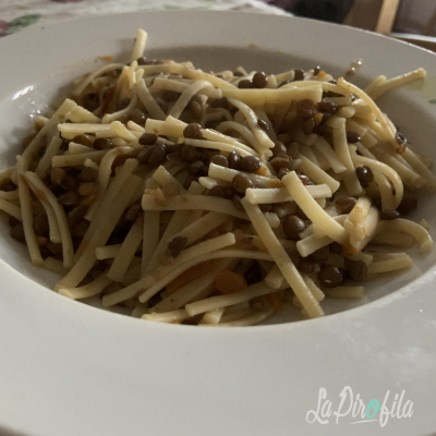 Spaghetti Spezzati Con Lenticchie